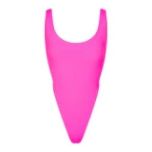 Small Skims pink high cut bodysuit